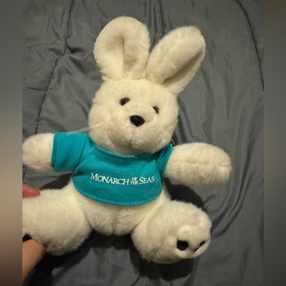 Vintage 1990s Royal Caribbean 10” Stuffed Bunny Monach of the Seas​​​​​​